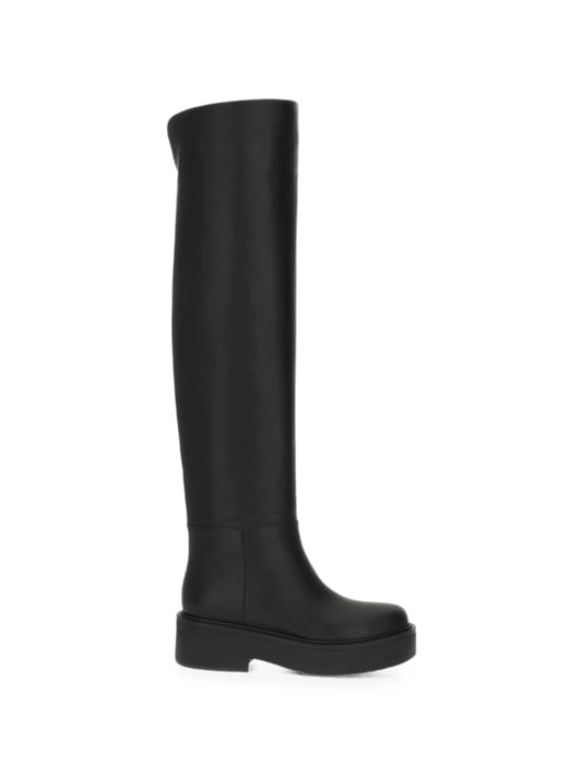 platform leather boots