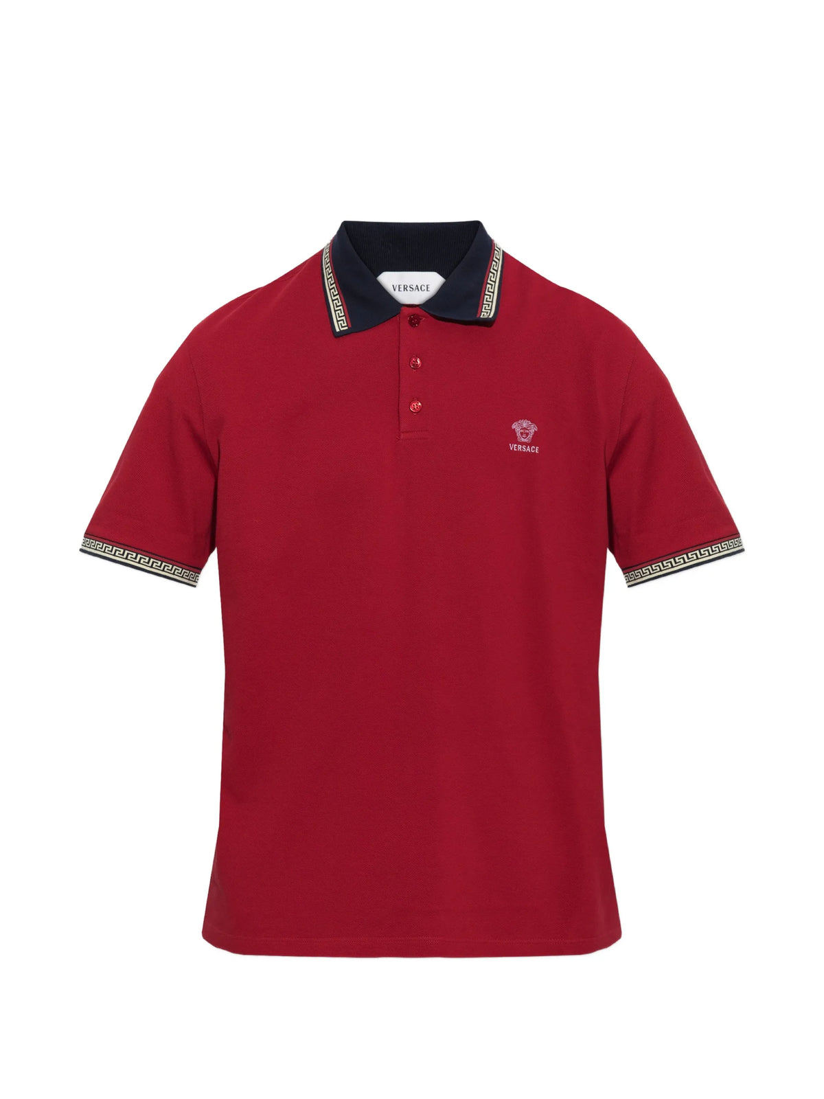 Embroidered-logo cotton piqué polo