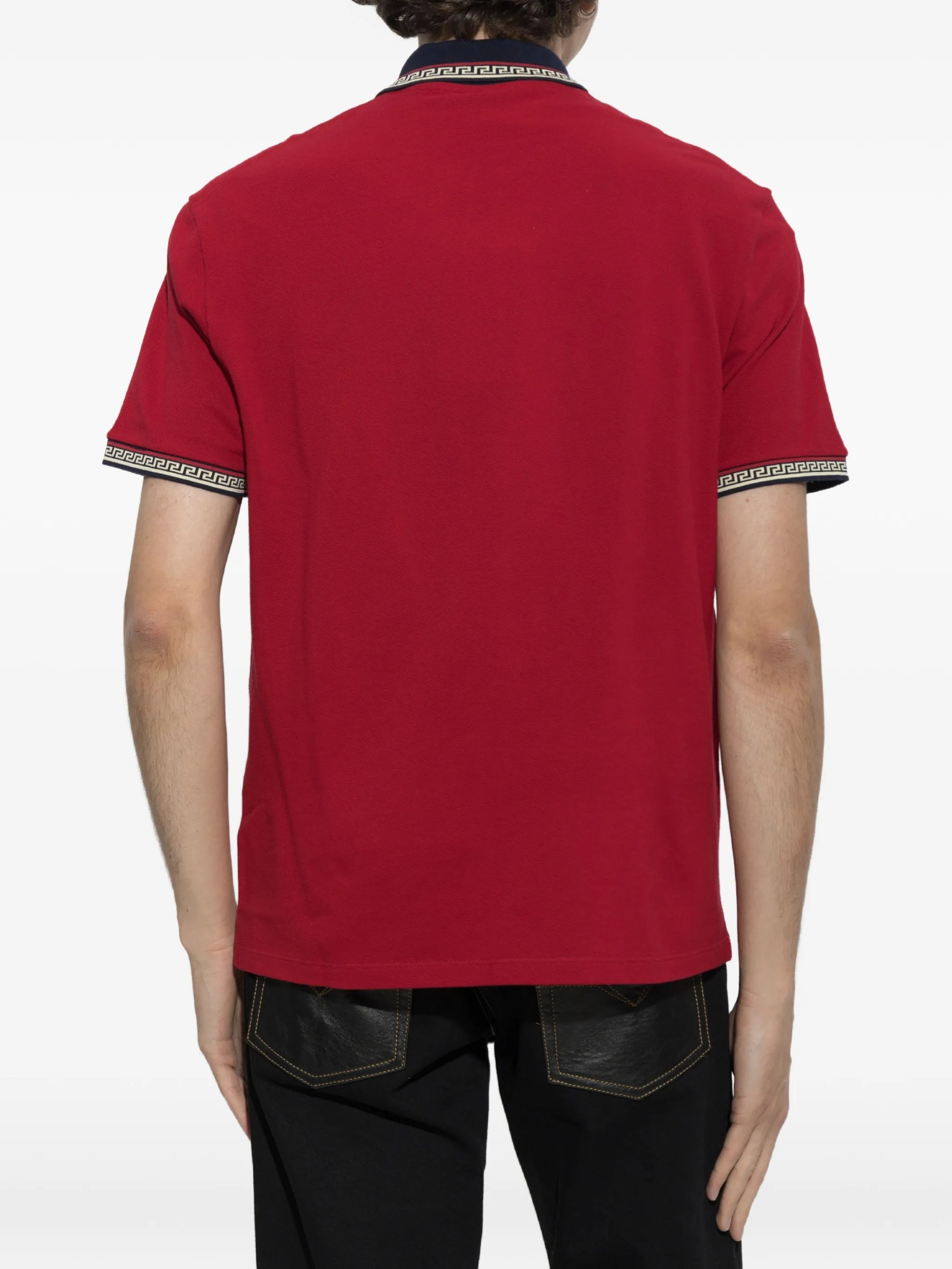 Embroidered-logo cotton piqué polo