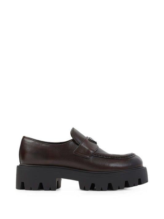 Triangle Logo lug-sole loafers