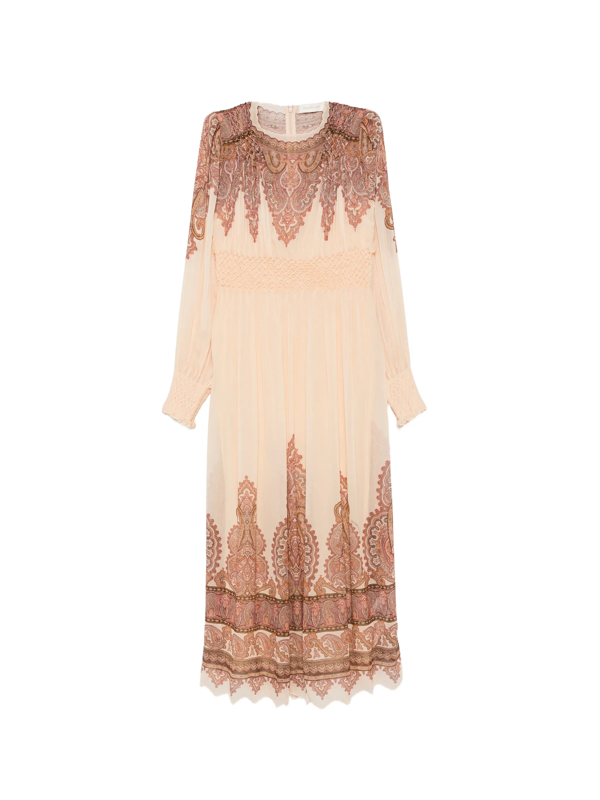 Ascent smocked midi dress