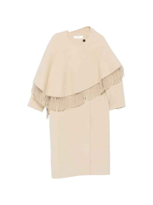 double-faced fringe coat