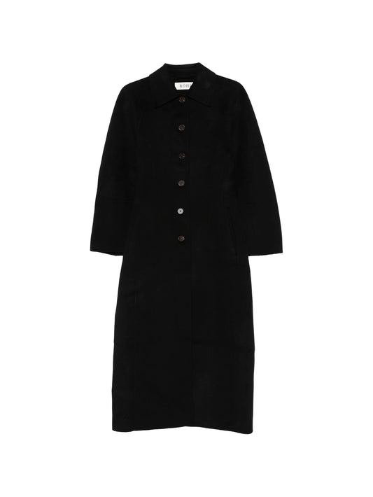 double-faced elongated sculptural coat