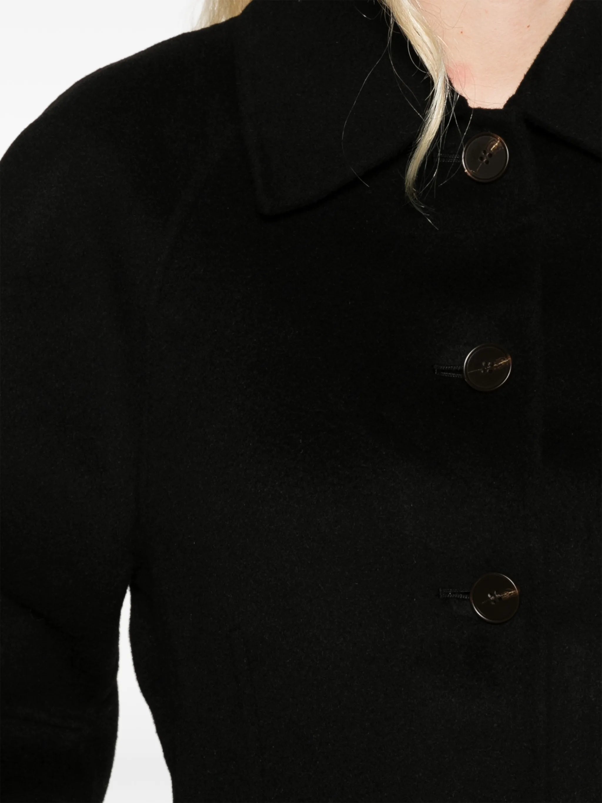 double-faced elongated sculptural coat