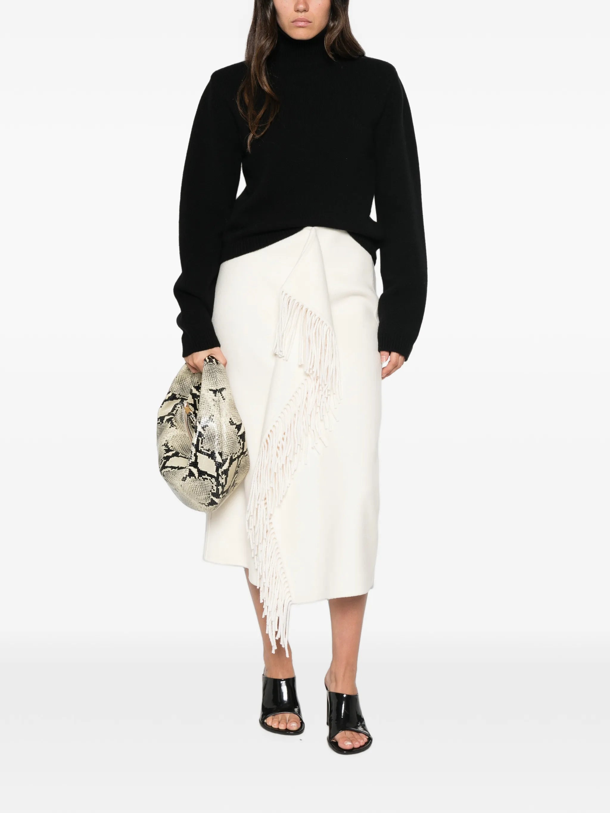 statement-shoulder turtleneck sweater