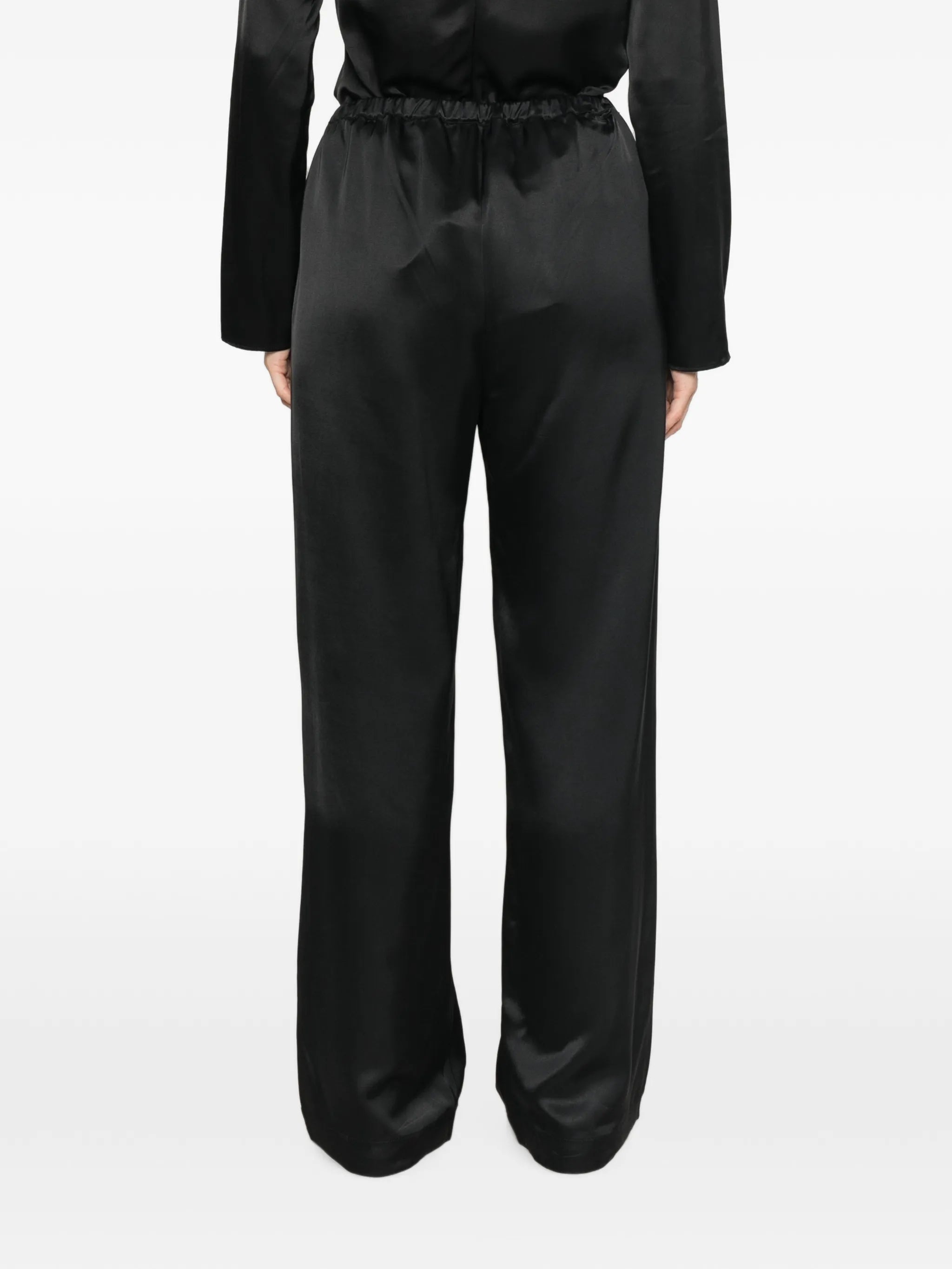 relaxed-fit satin trousers