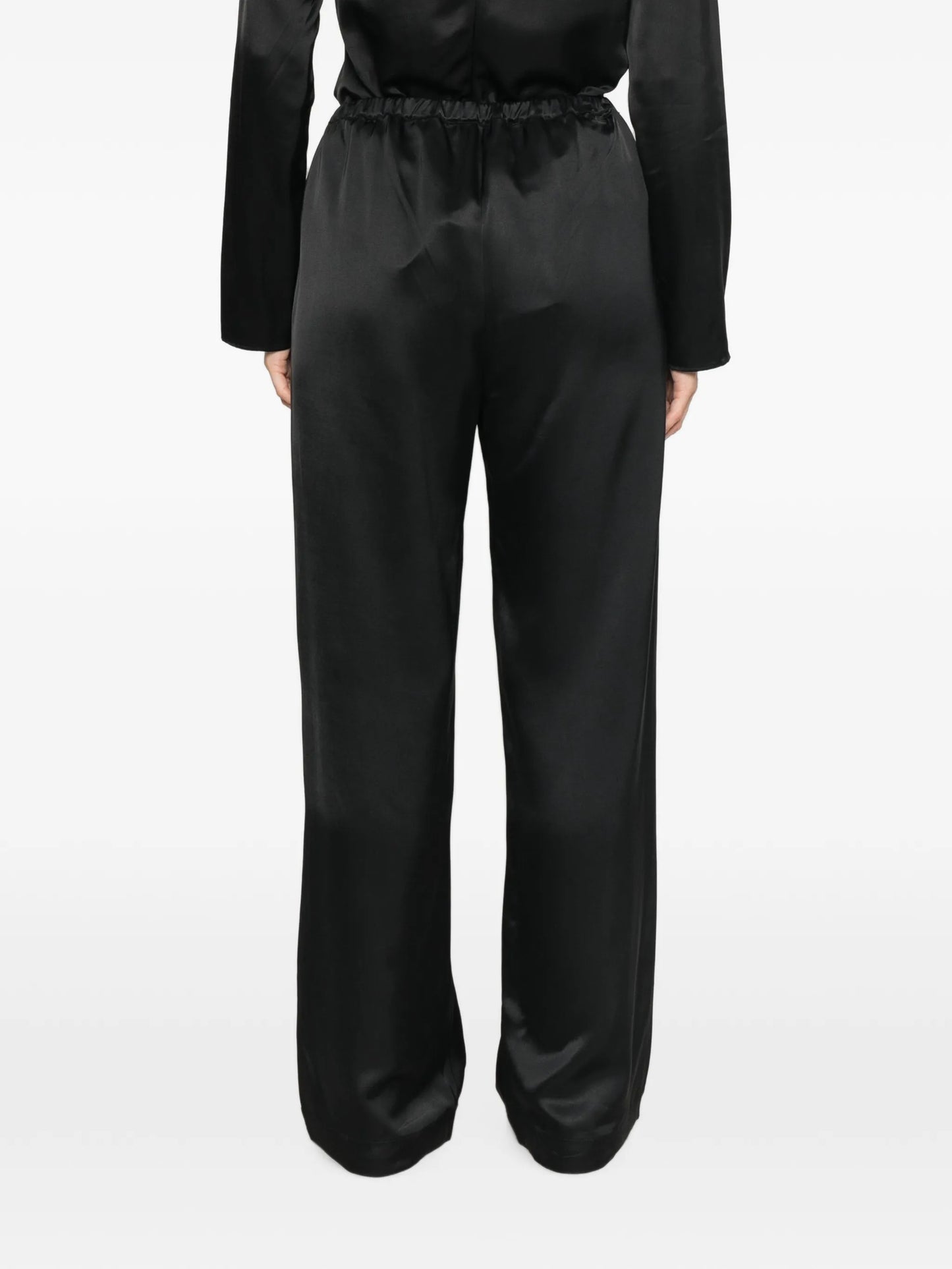 relaxed-fit satin trousers
