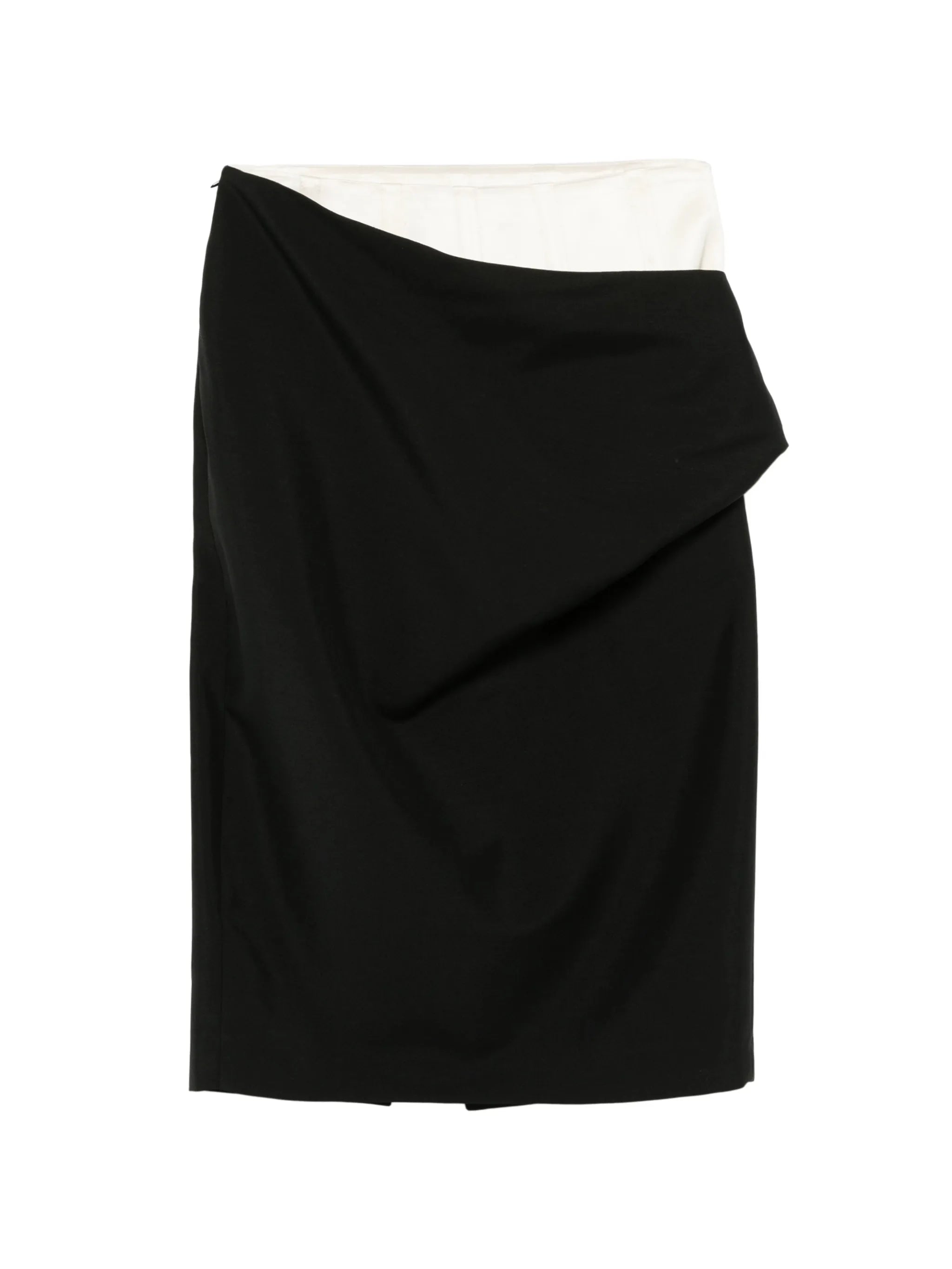 double waistband skirt black
