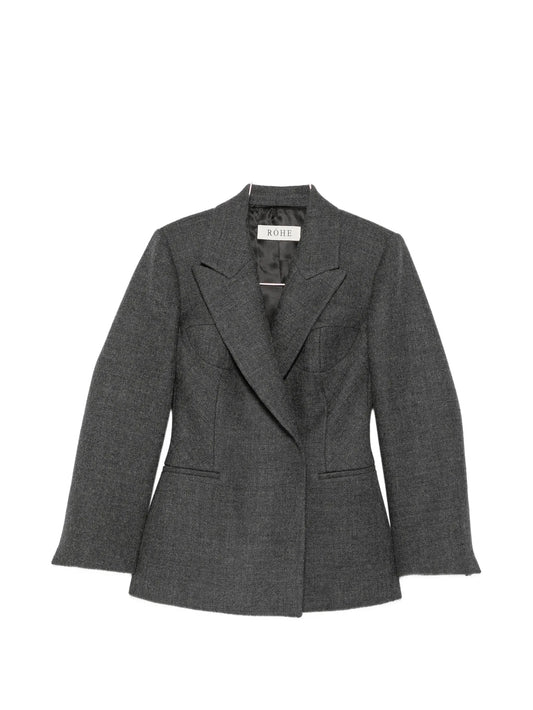 Cup detailed blazer