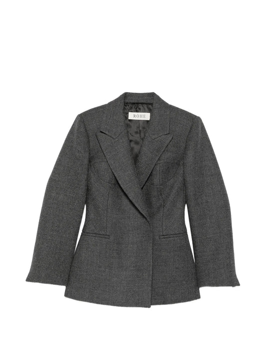 Cup detailed blazer
