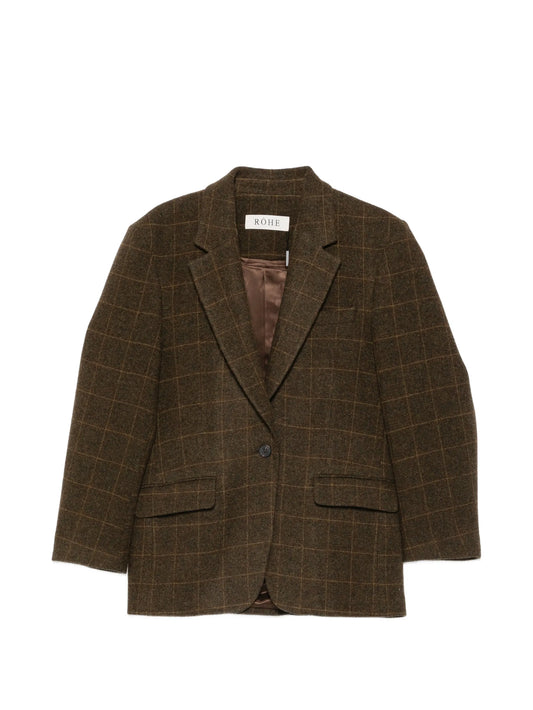 oversized check blazer