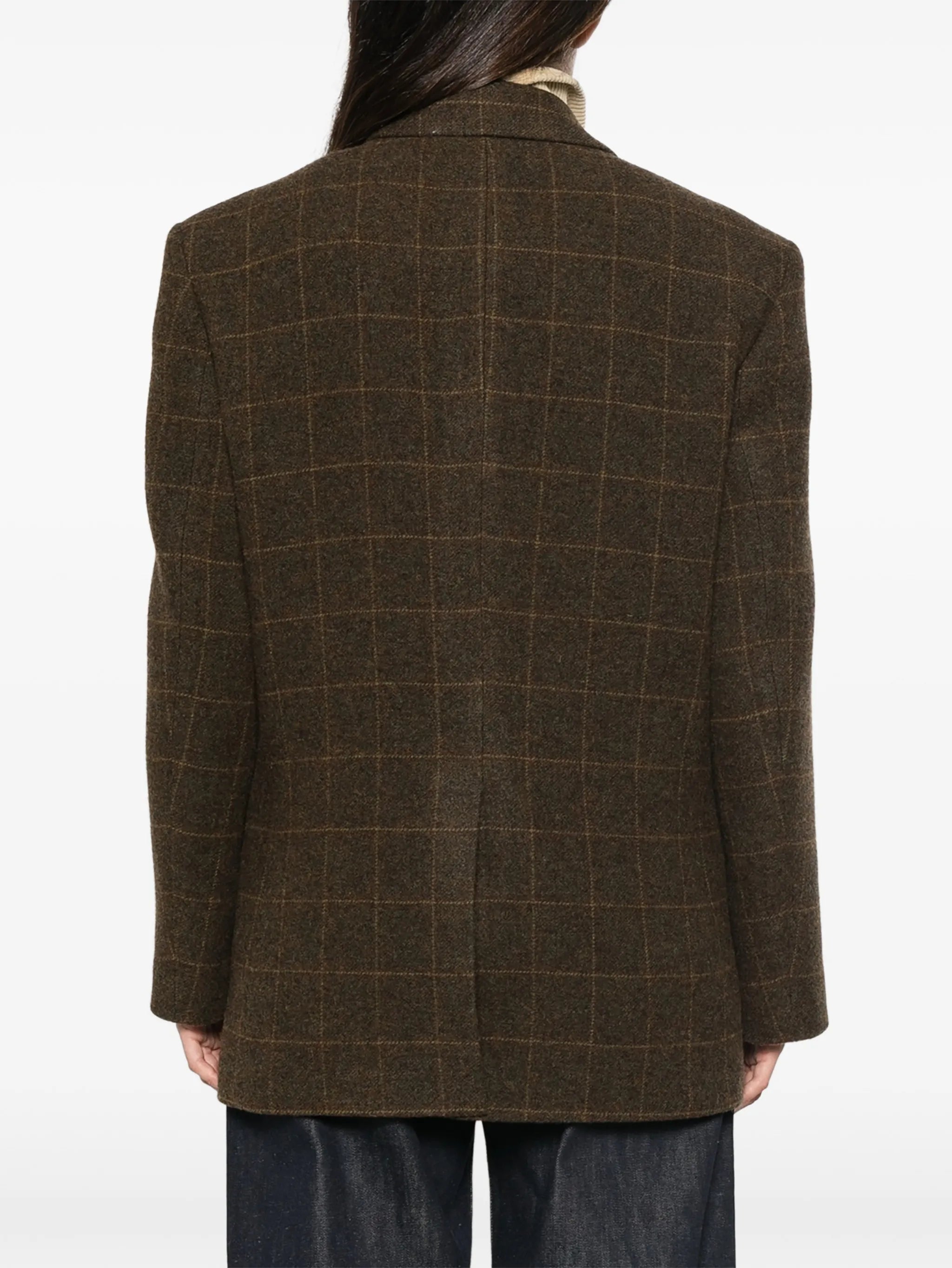 oversized check blazer