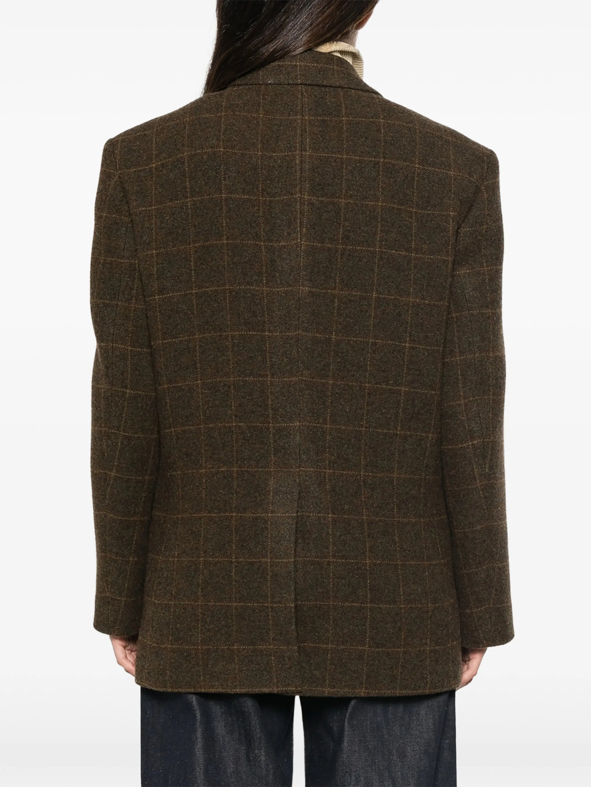 oversized check blazer