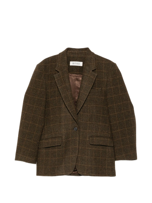 oversized check blazer