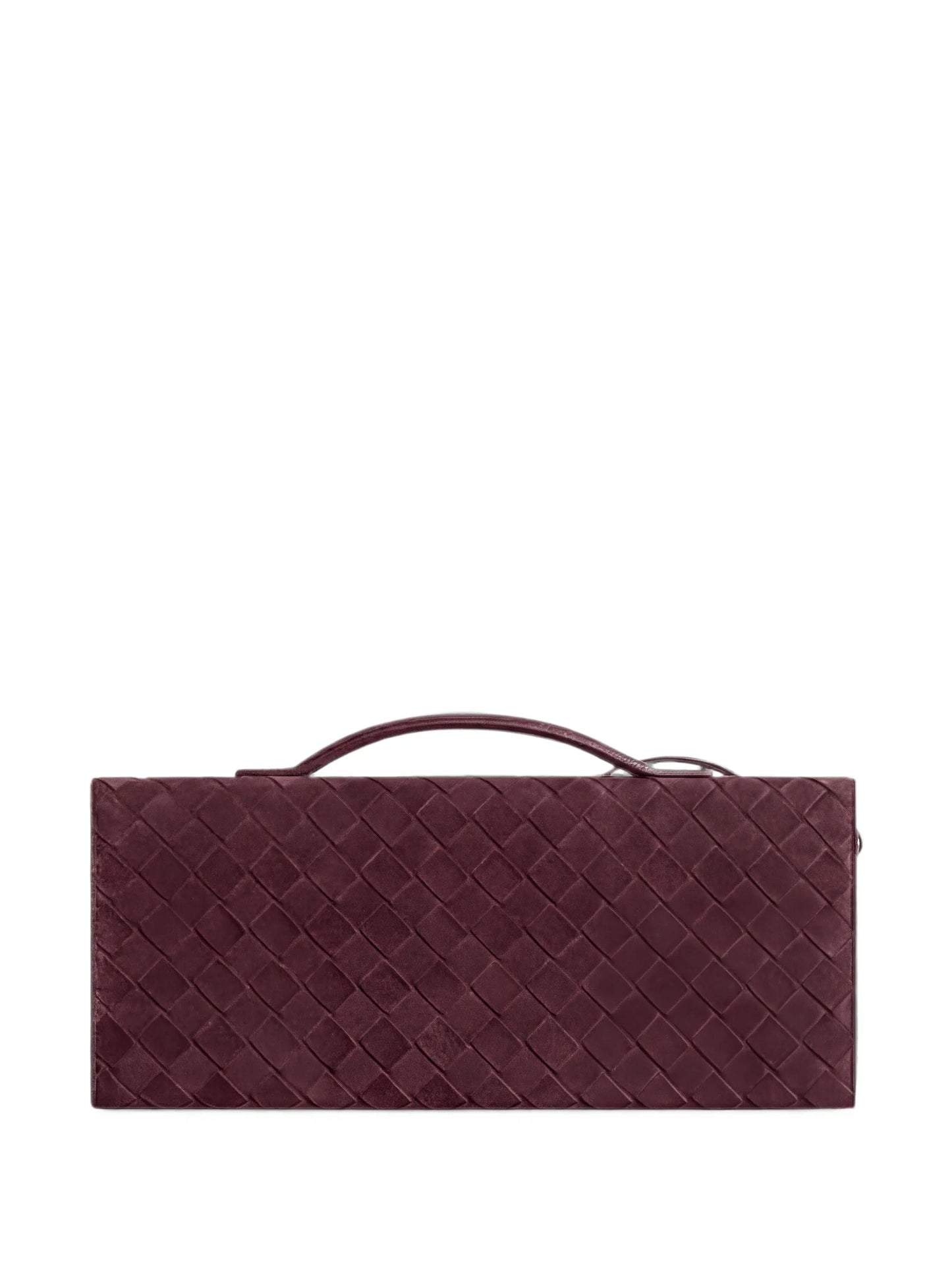 Intrecciato suede clutch bag