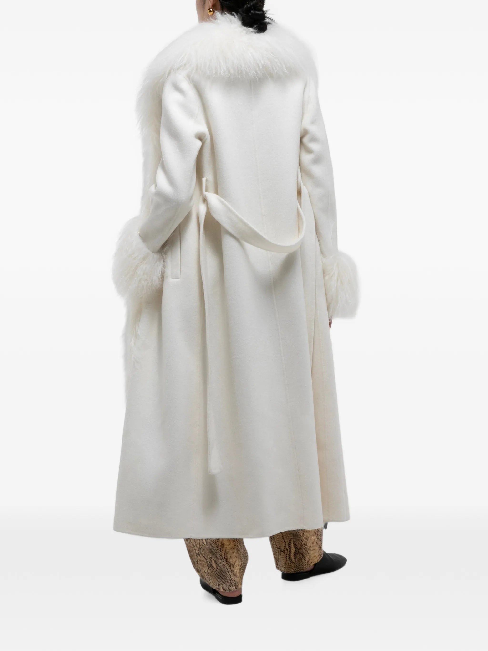 Lola sheepskin-trimmed coat