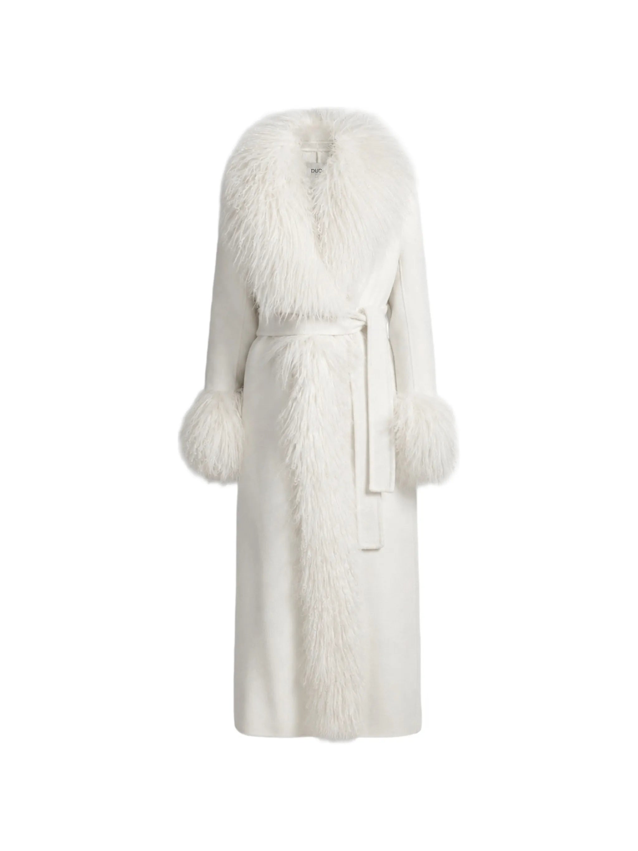 Lola sheepskin-trimmed coat