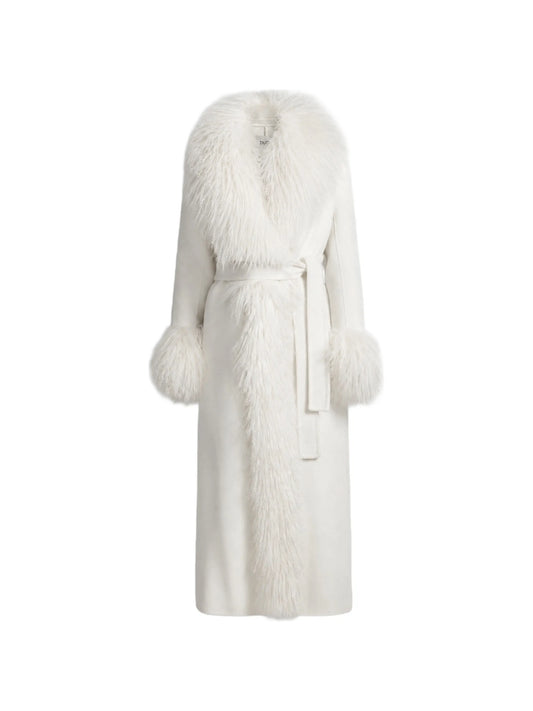 Lola sheepskin-trimmed coat