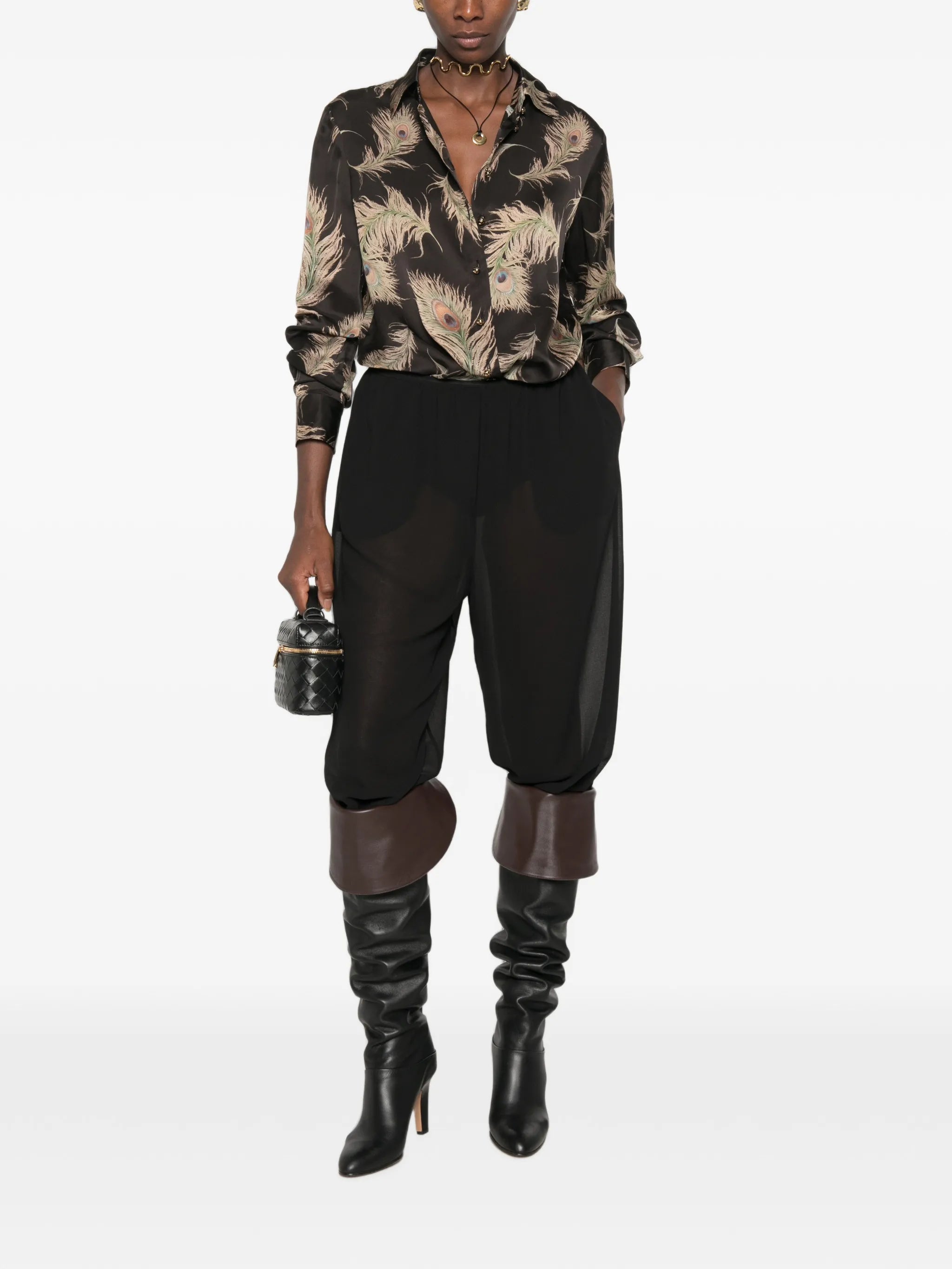 Valiant feather-print shirt