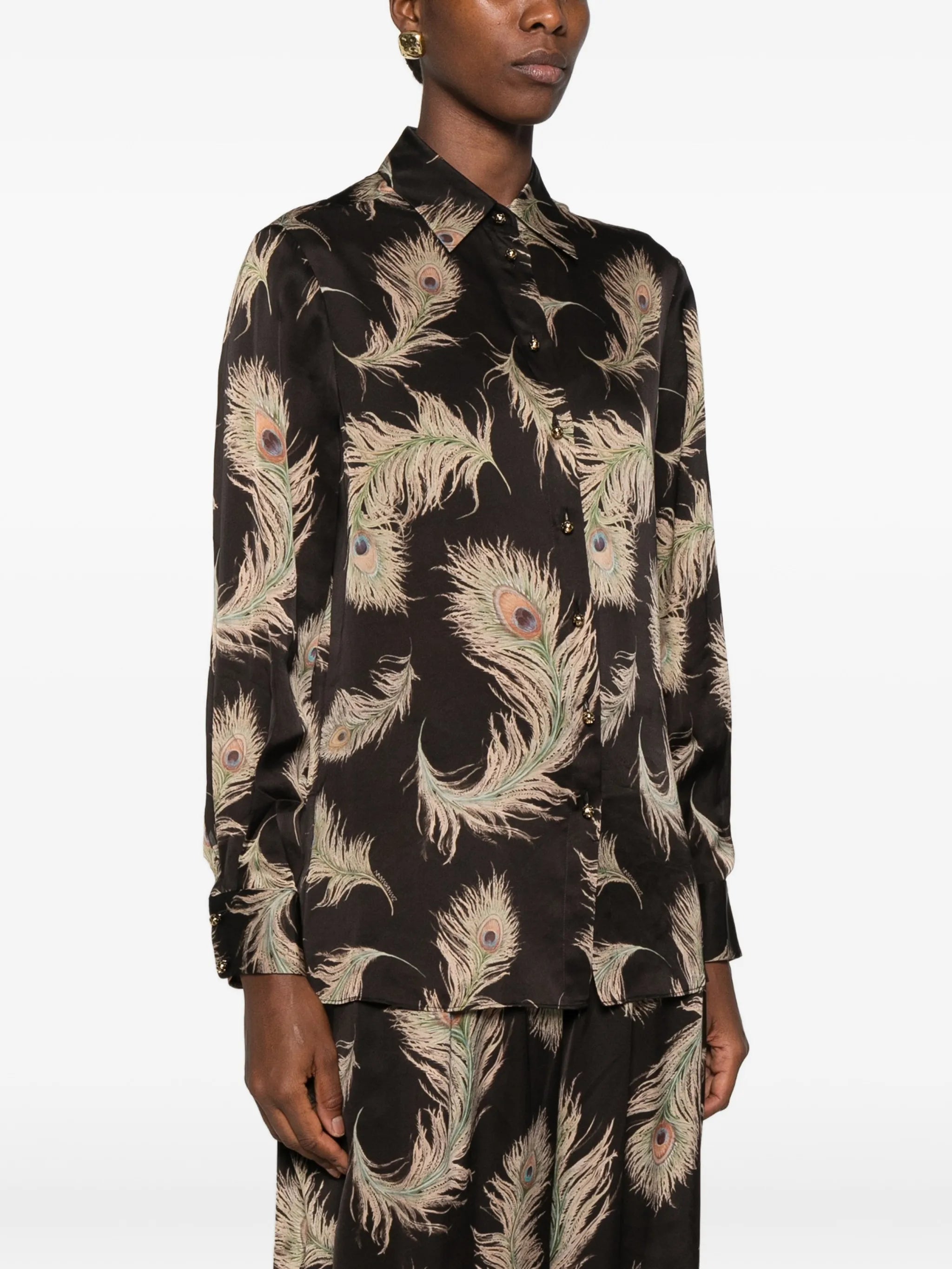 Valiant feather-print shirt
