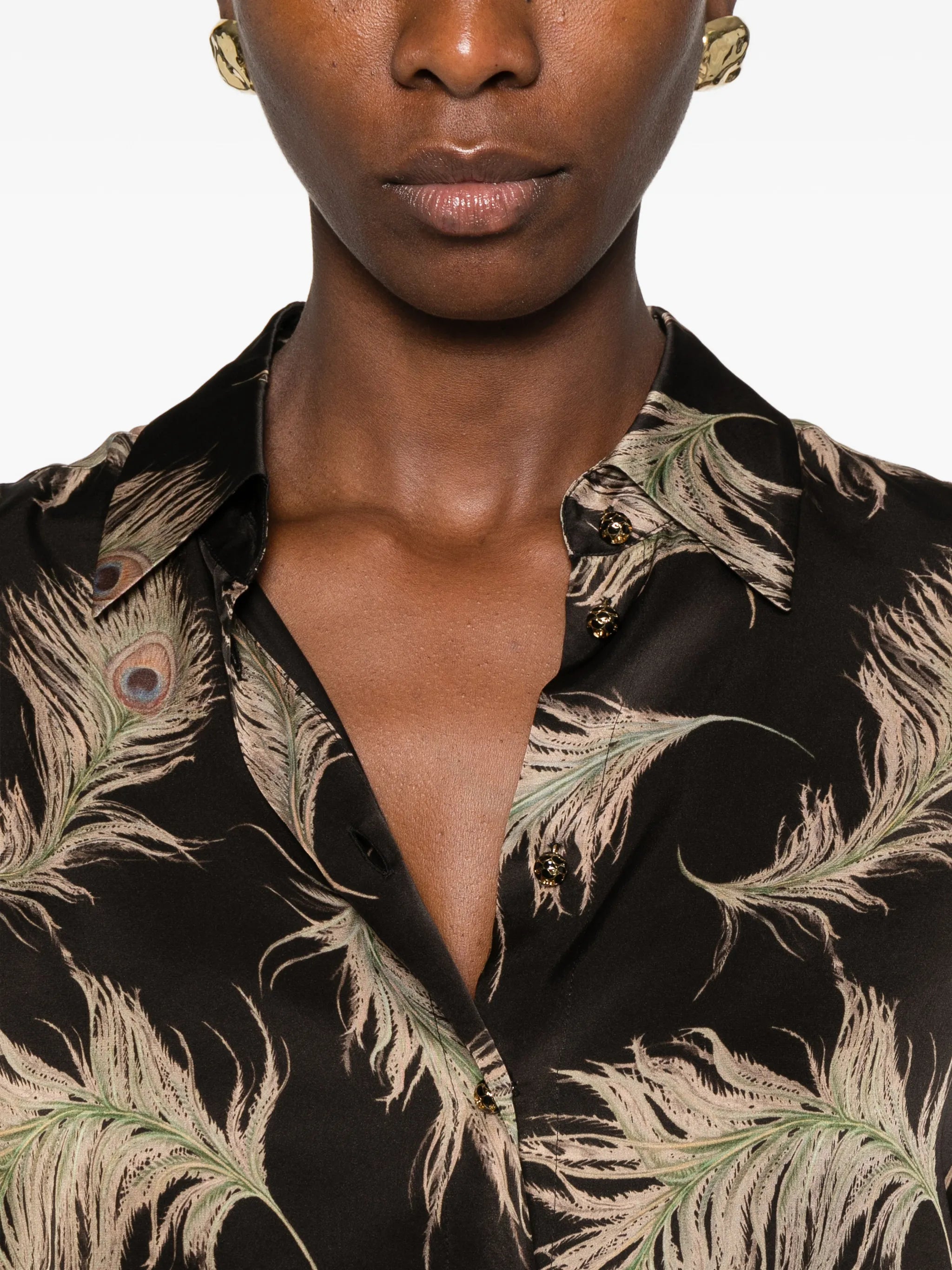 Valiant feather-print shirt