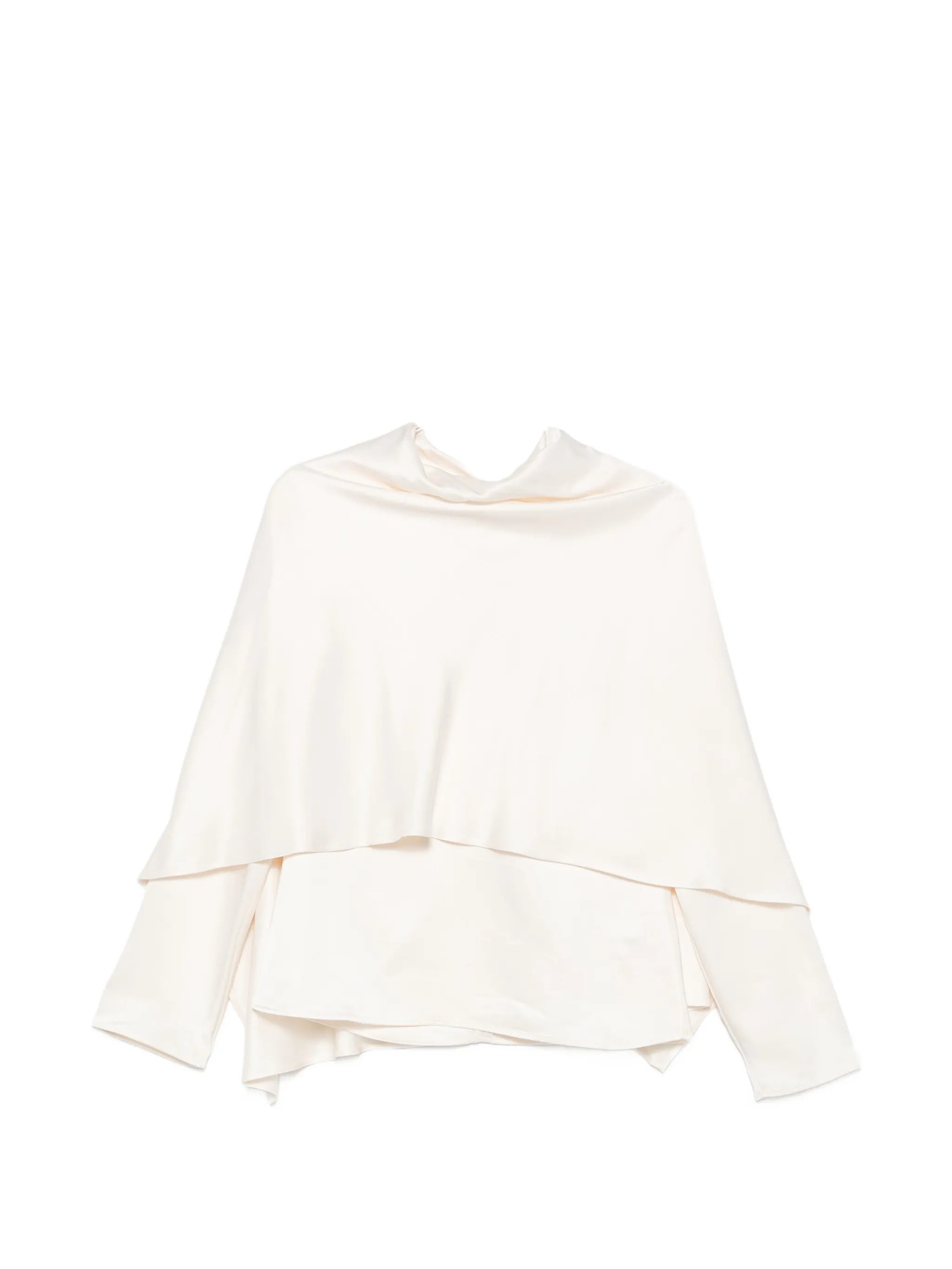 satin draped blouse