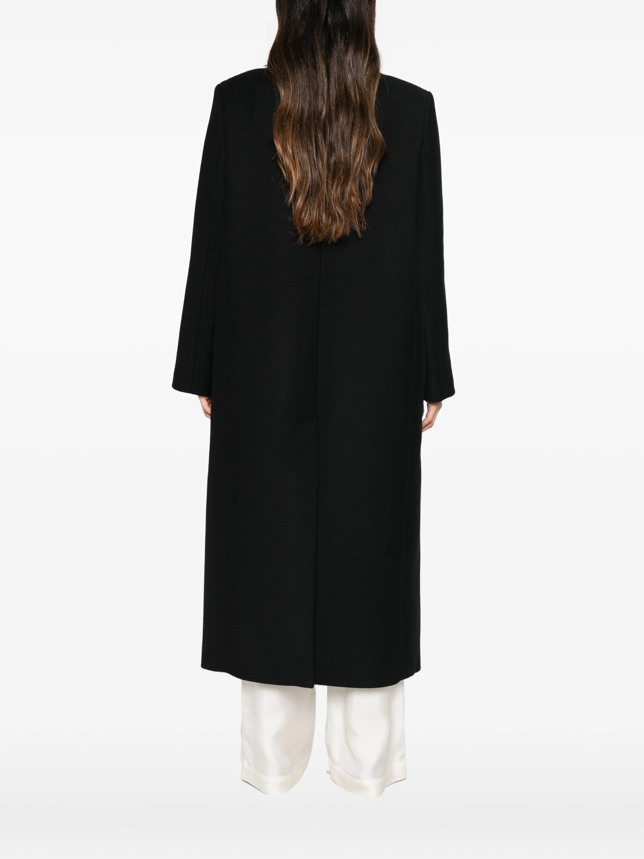Pankou-closure wool coat