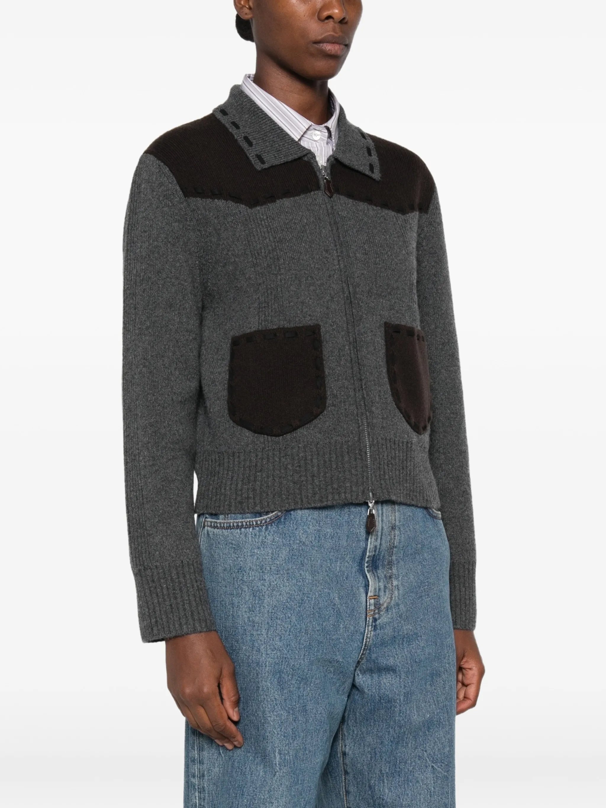 Saddle Up zip-up cardigan