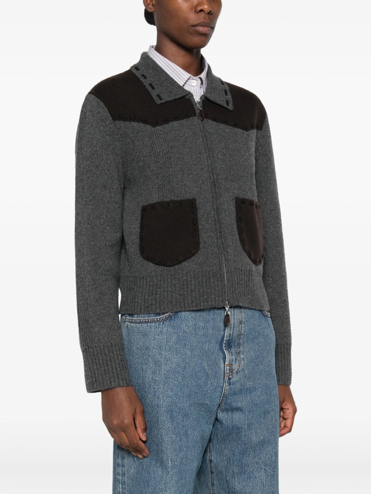 Saddle Up zip-up cardigan