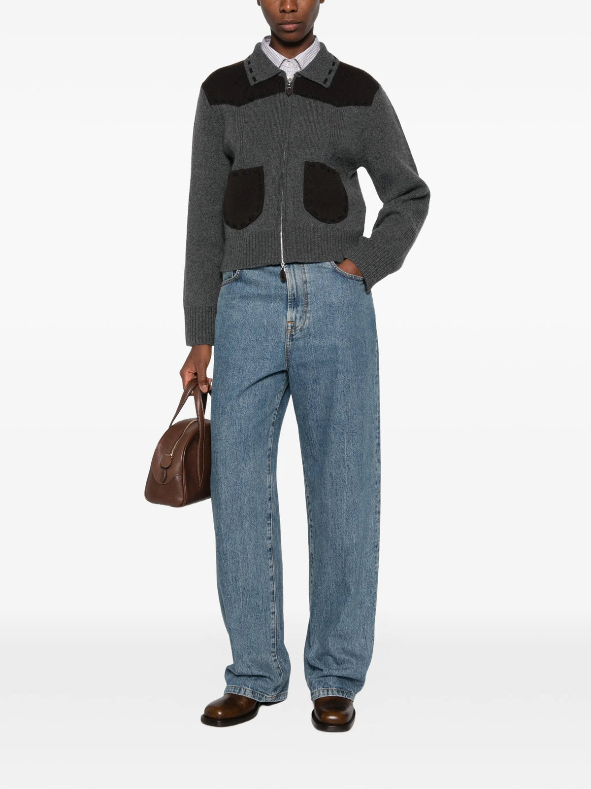 Saddle Up zip-up cardigan