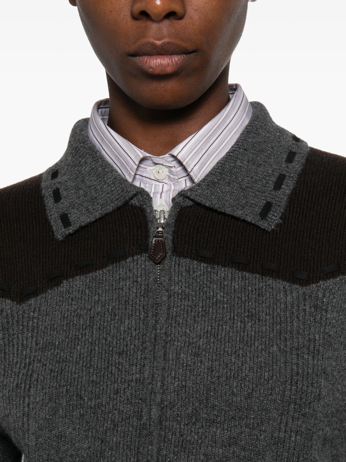 Saddle Up zip-up cardigan