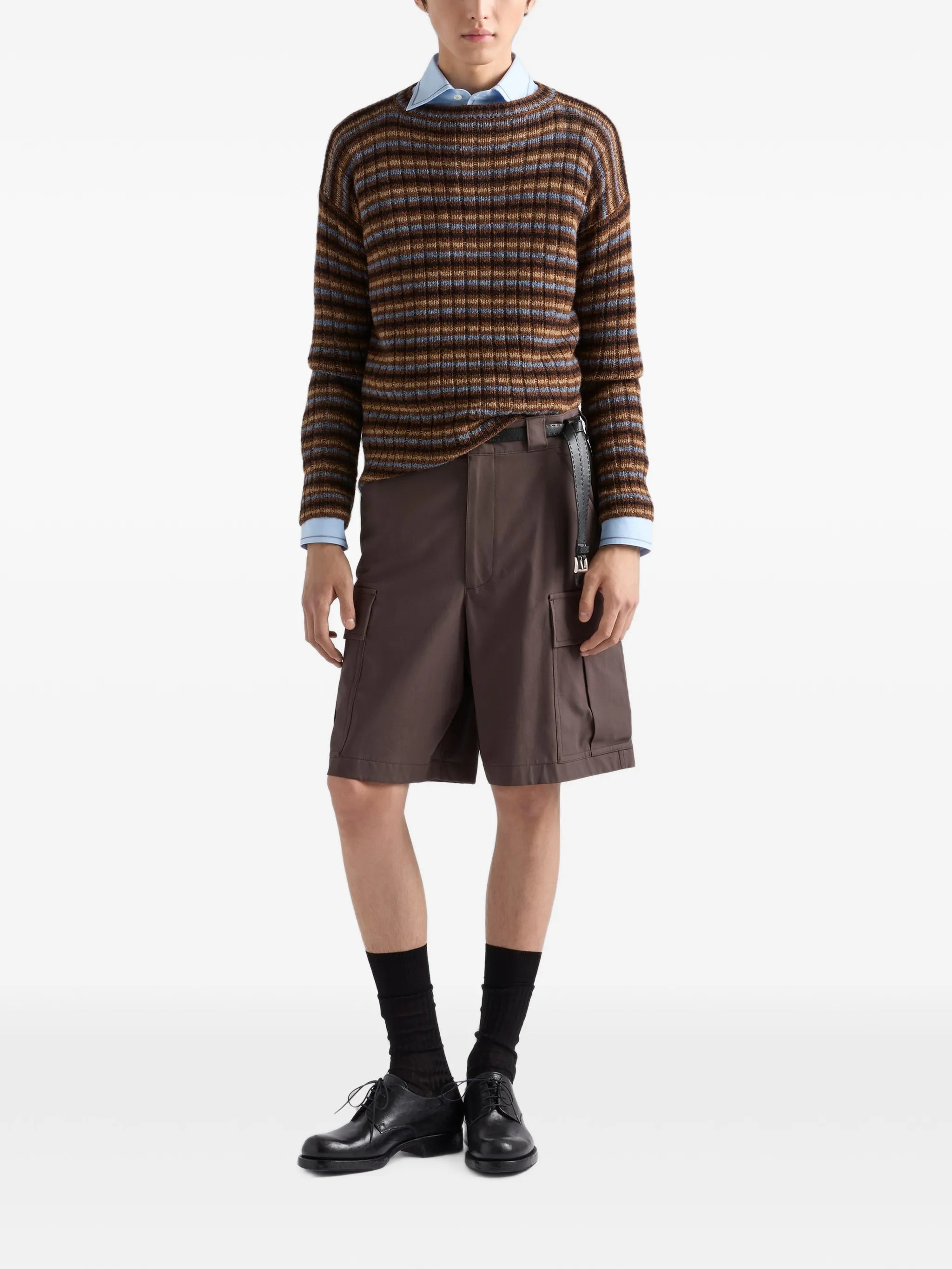 Shetland wool boat neck sweater
