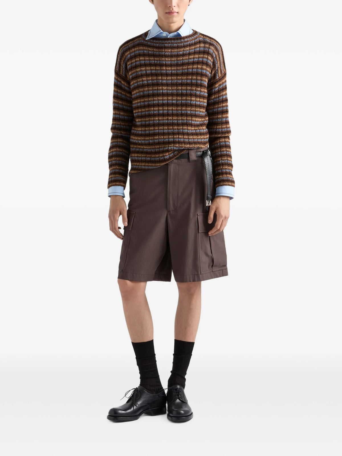 Shetland wool boat neck sweater