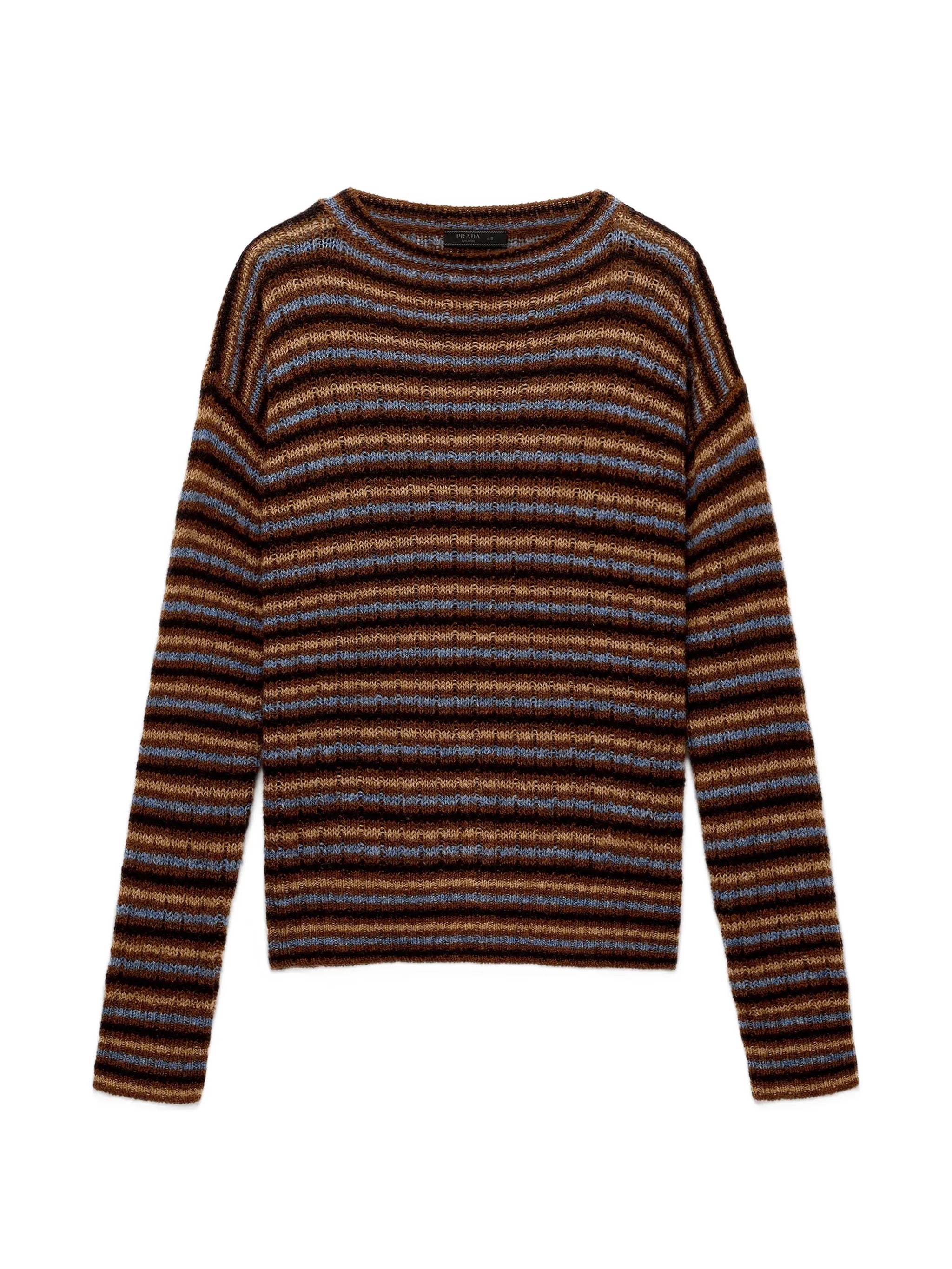 Shetland wool boat neck sweater