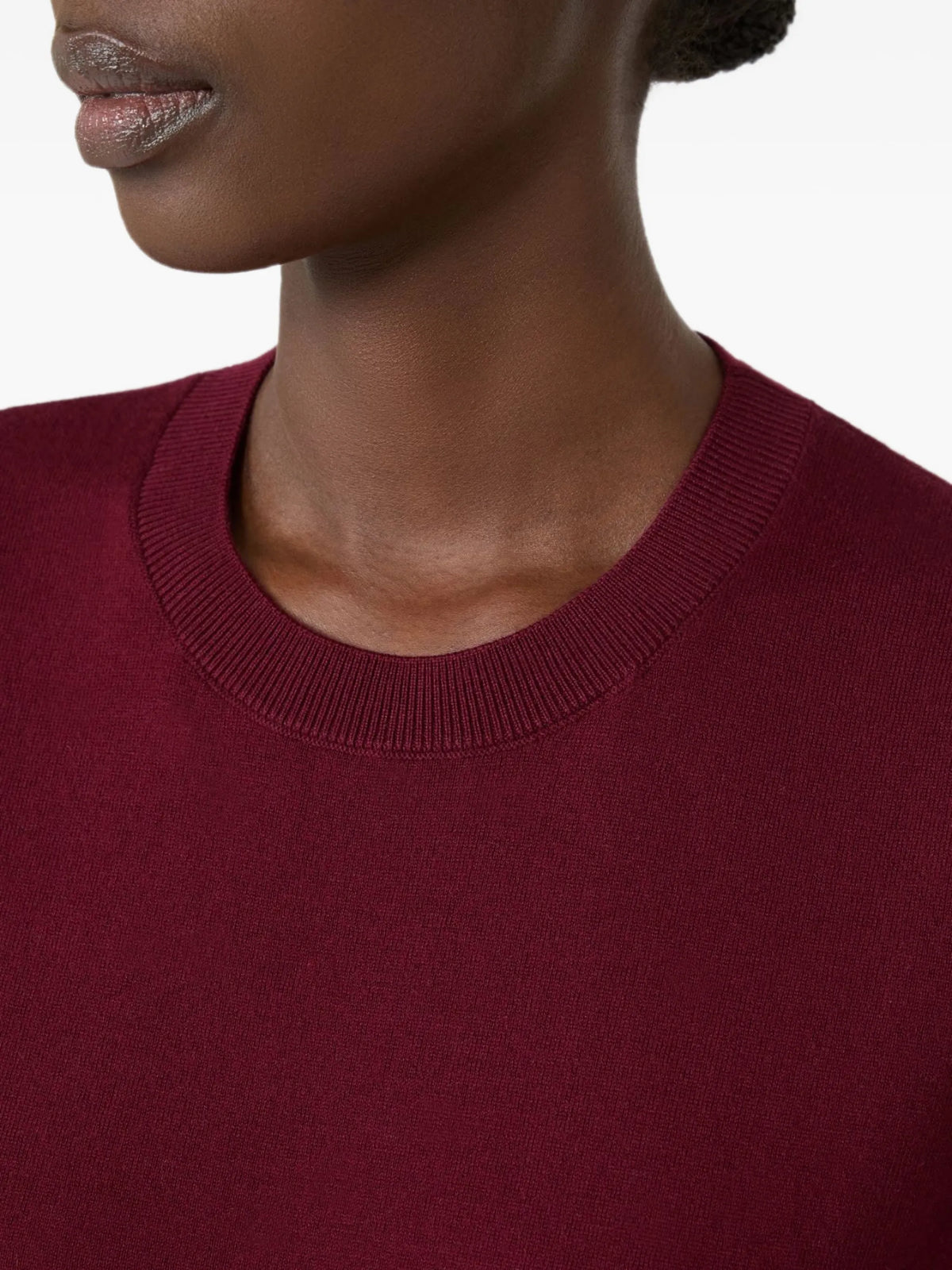 short-sleeve crew-neck sweater