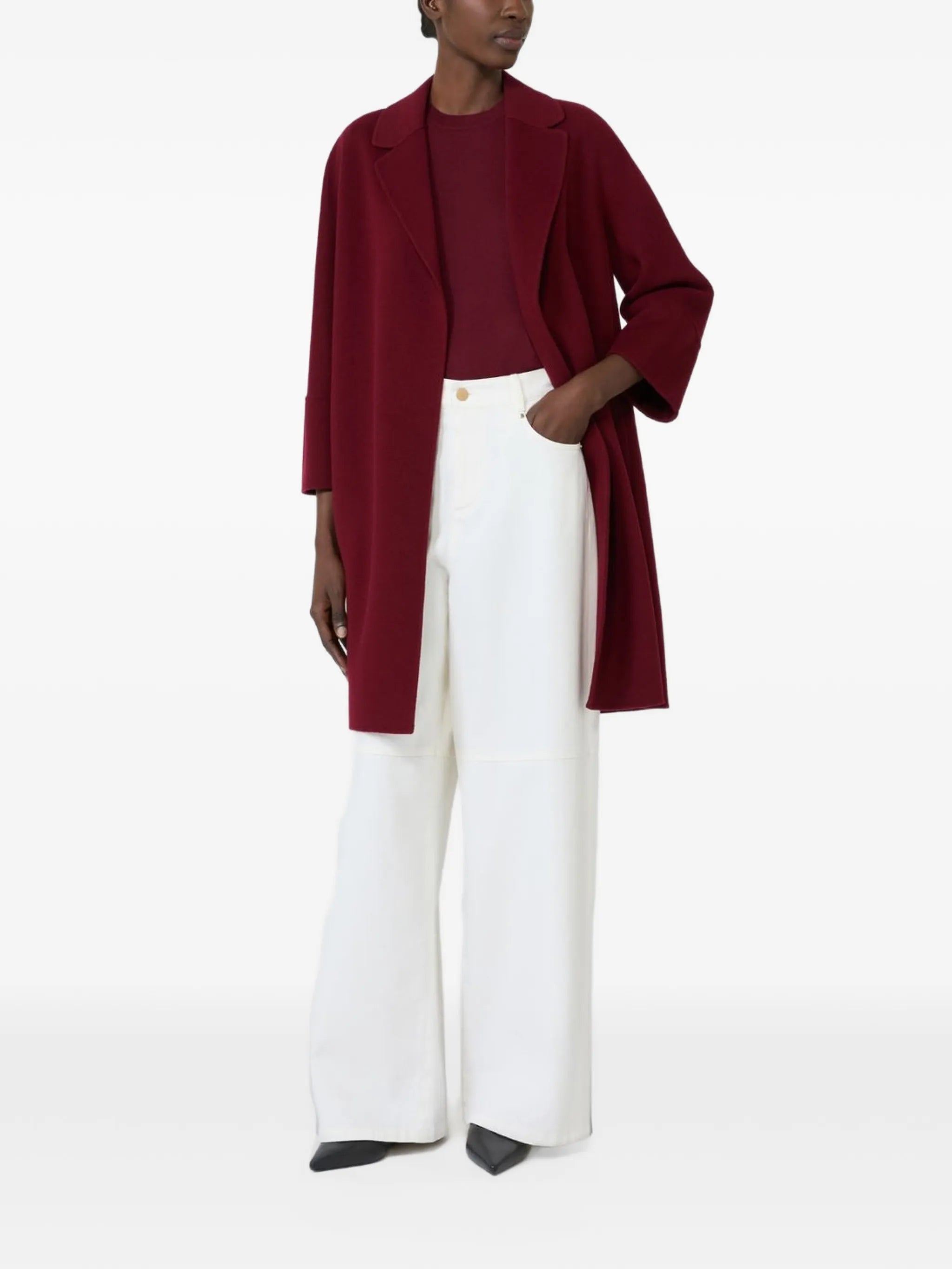 short-sleeve crew-neck sweater