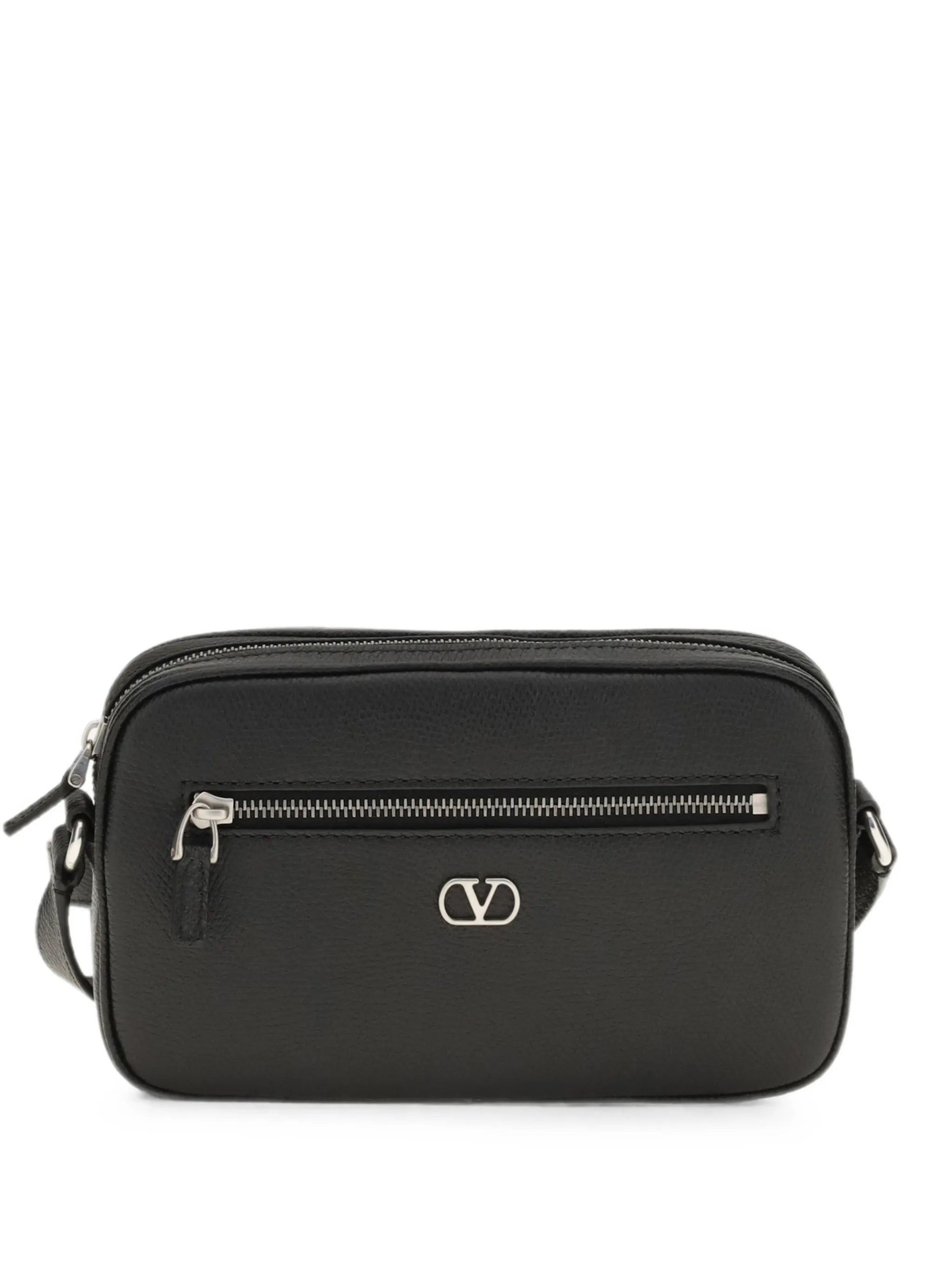 VLogo Signature leather messenger bag