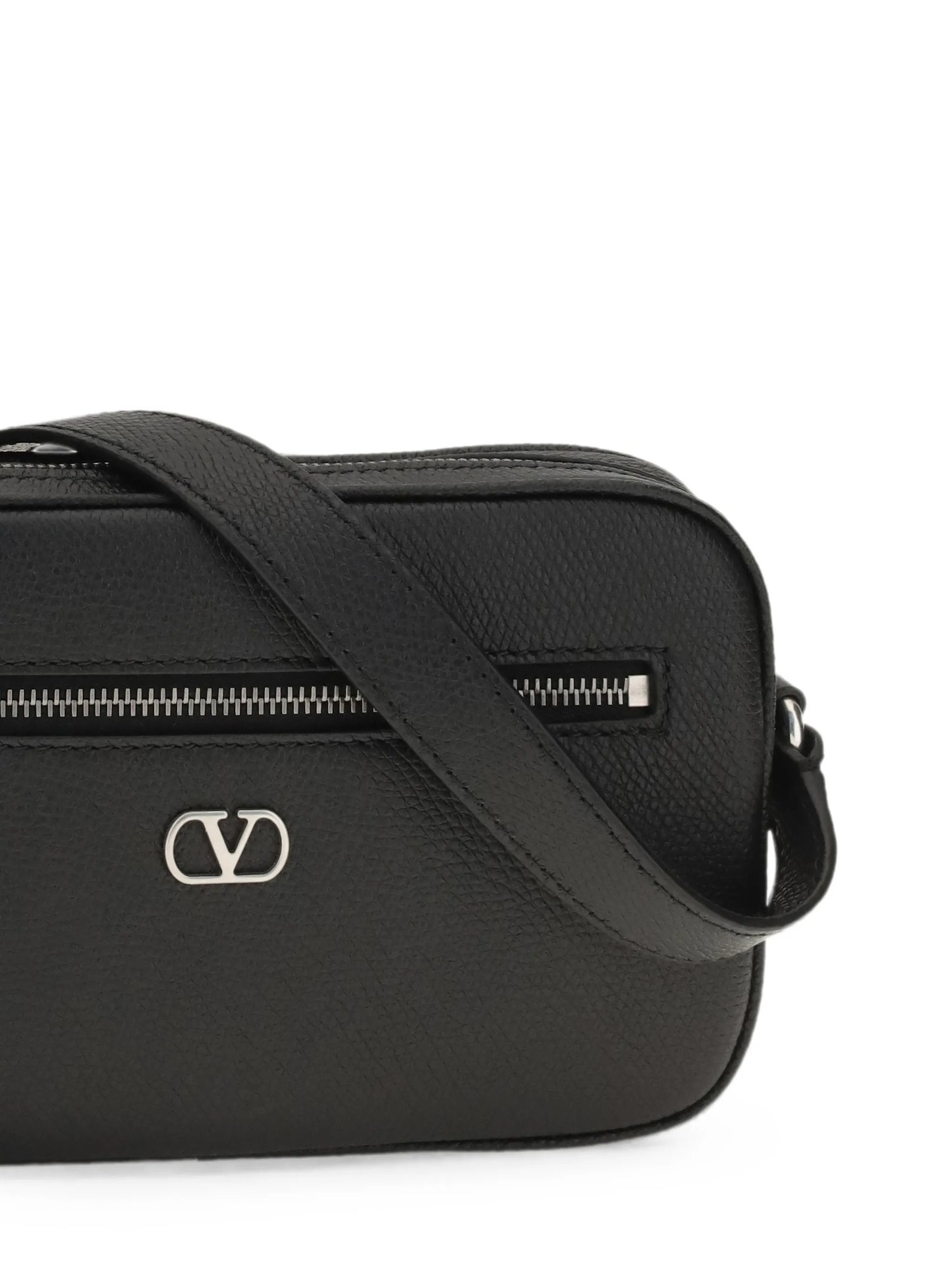 VLogo Signature leather messenger bag