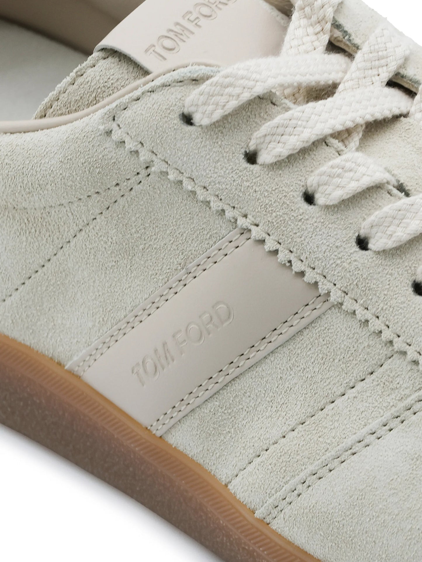 logo-print suede sneakers