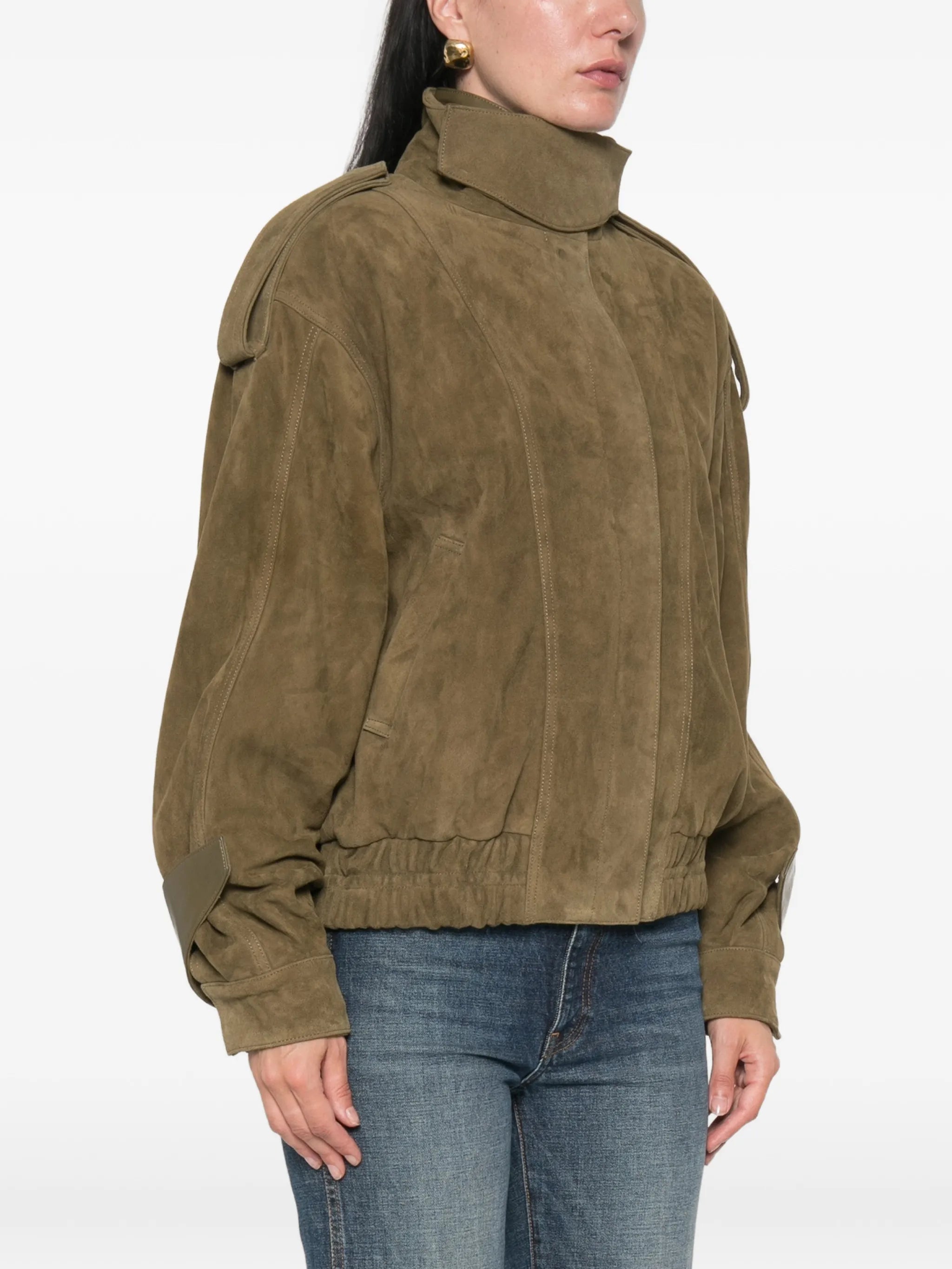 Fiona high-neck bomber jacket