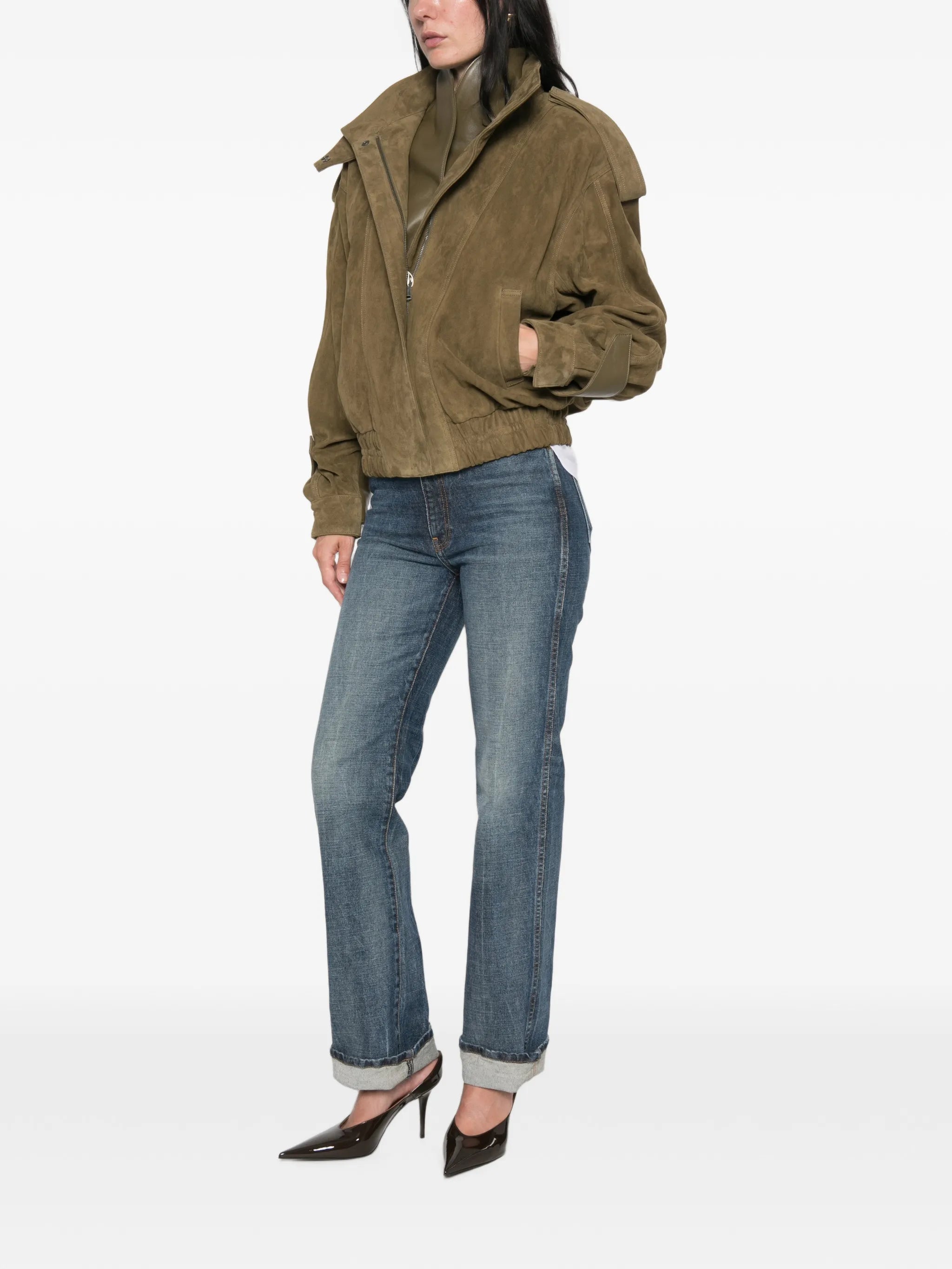 Fiona high-neck bomber jacket