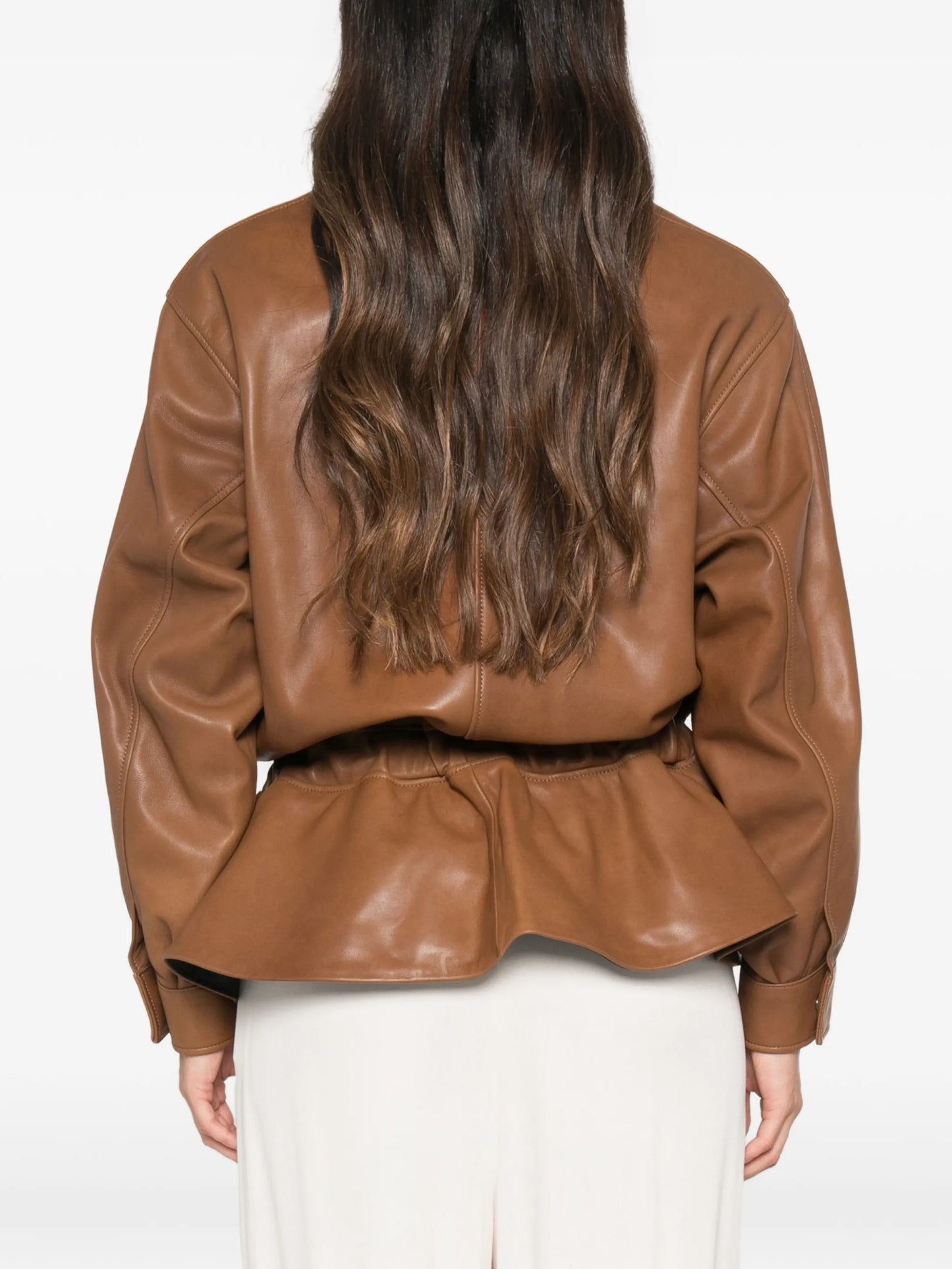 Hope high-neck leather jacket