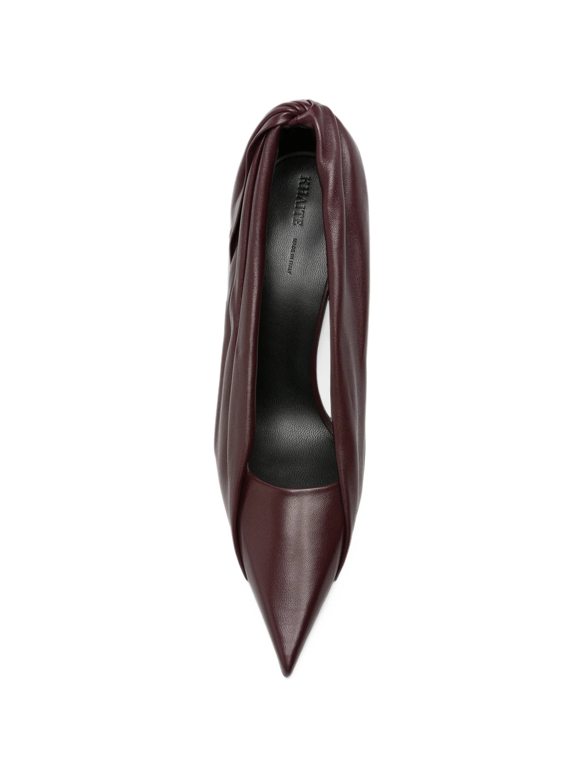 Eve draped leather pumps