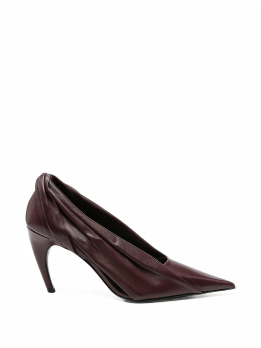 Eve draped leather pumps