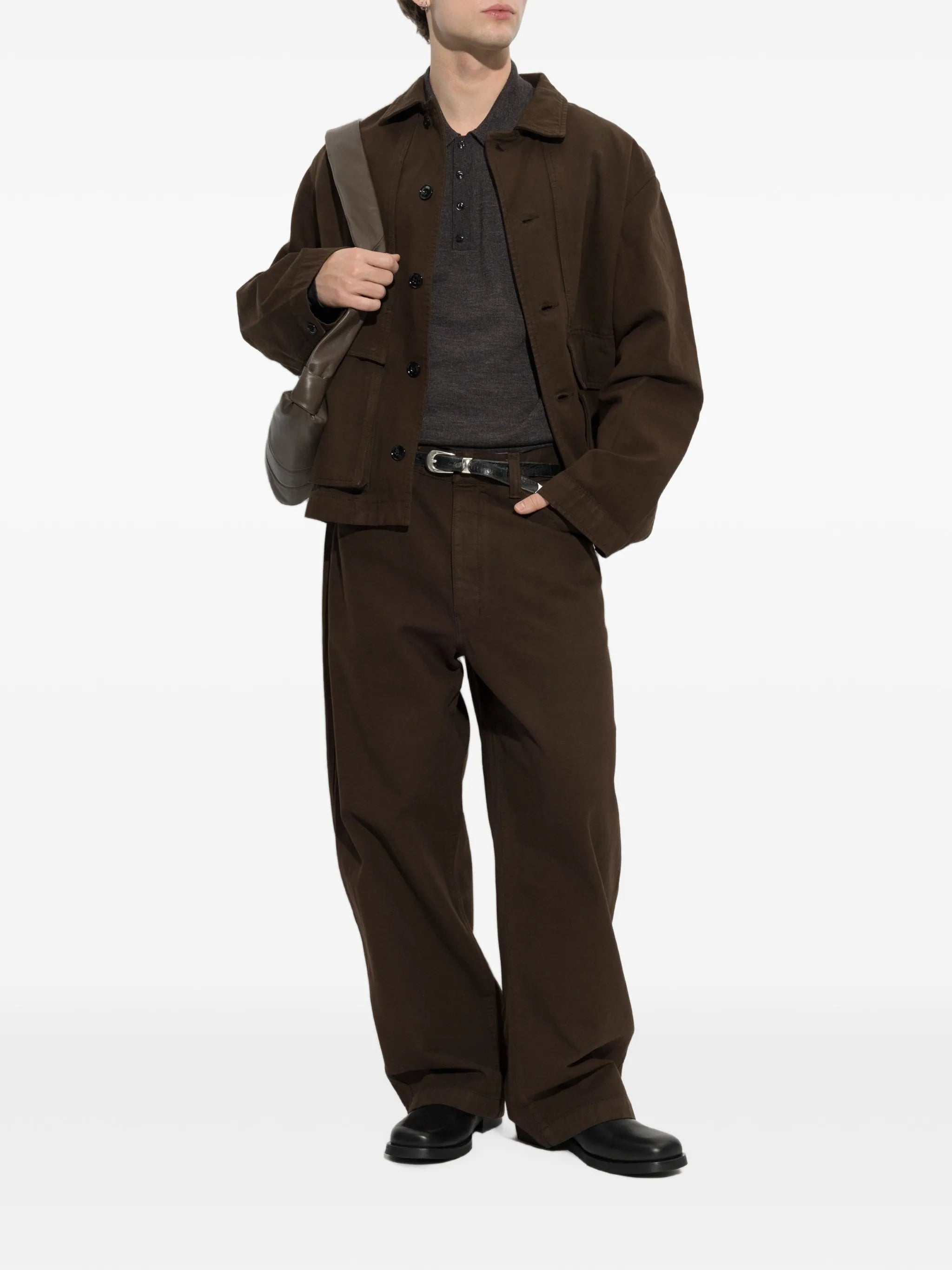 oversized workwear pants in heavy garment-dyed broken twill