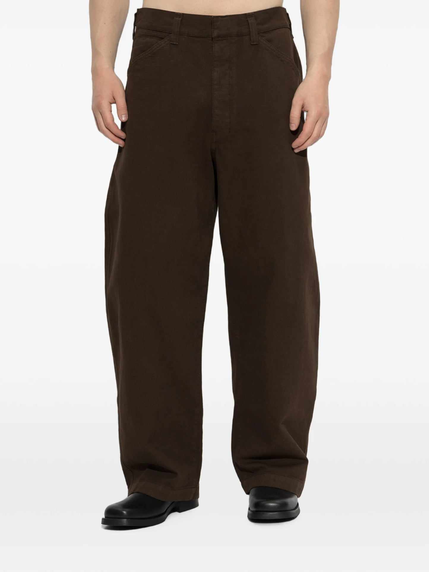 oversized workwear pants in heavy garment-dyed broken twill