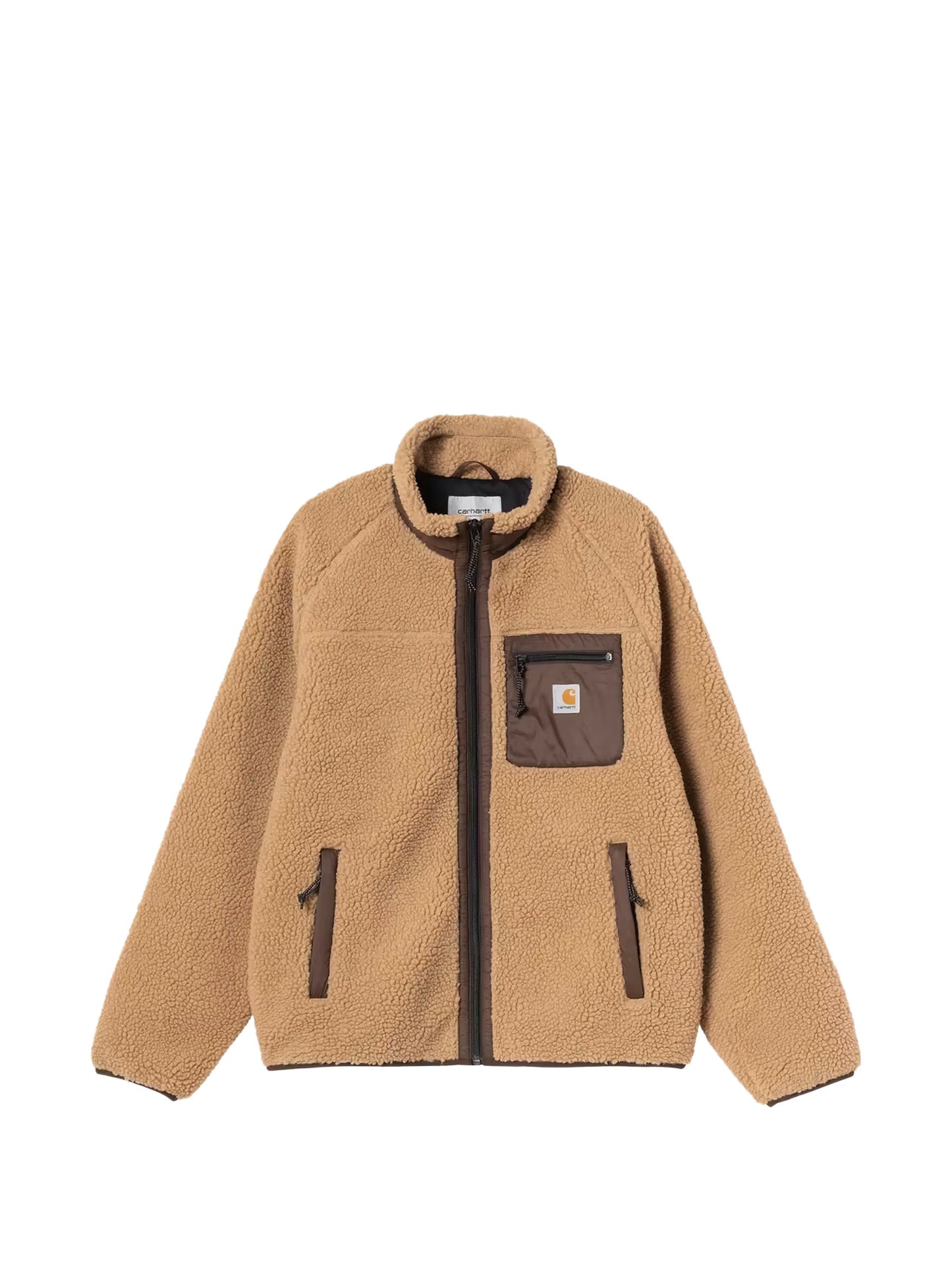 Prentis Liner fleece-texture logo-patch jacket