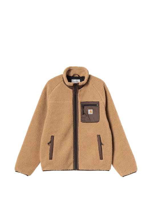 Prentis Liner fleece-texture logo-patch jacket