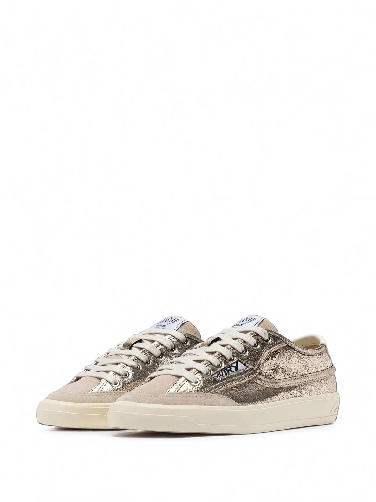 Windscape cracked-leather suede sneakers
