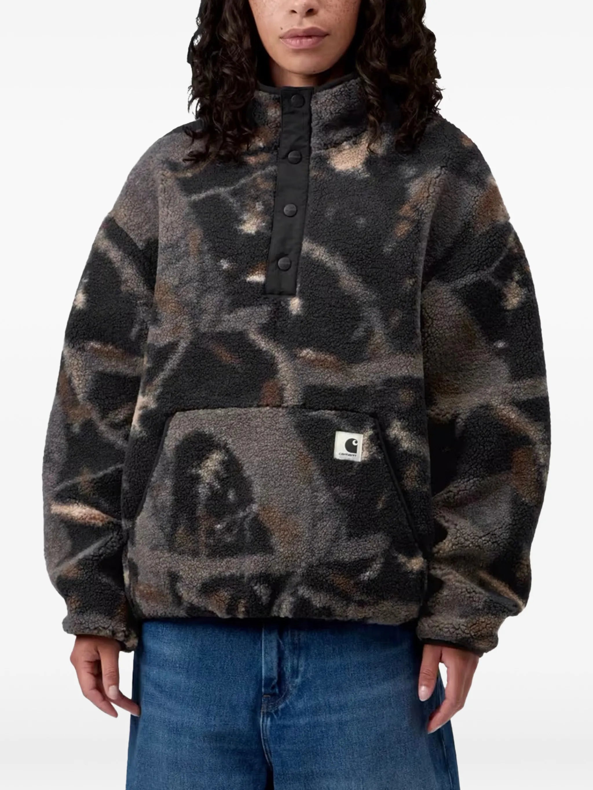 Elliot fleece-texture graphic-print sweatshirt